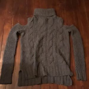 American eagle knit turtleneck blouse gray